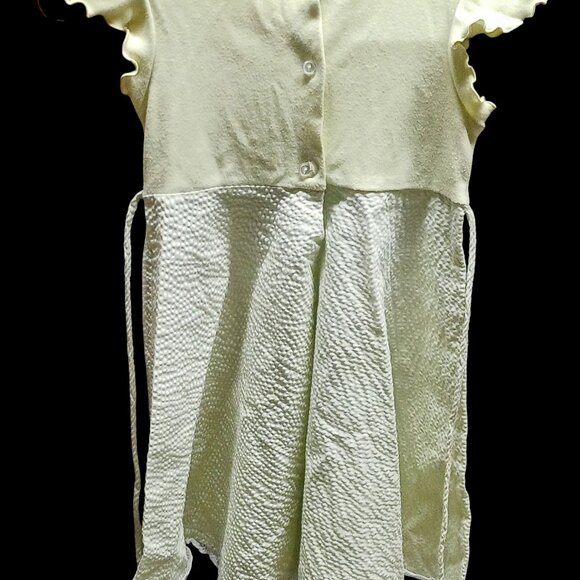 Thrifted SIZE-6 YOUNGLAND LIGHT GREEN APPLE and WHITE GINGHAM BUTTERFLY DRESS - Picture 3 of 7